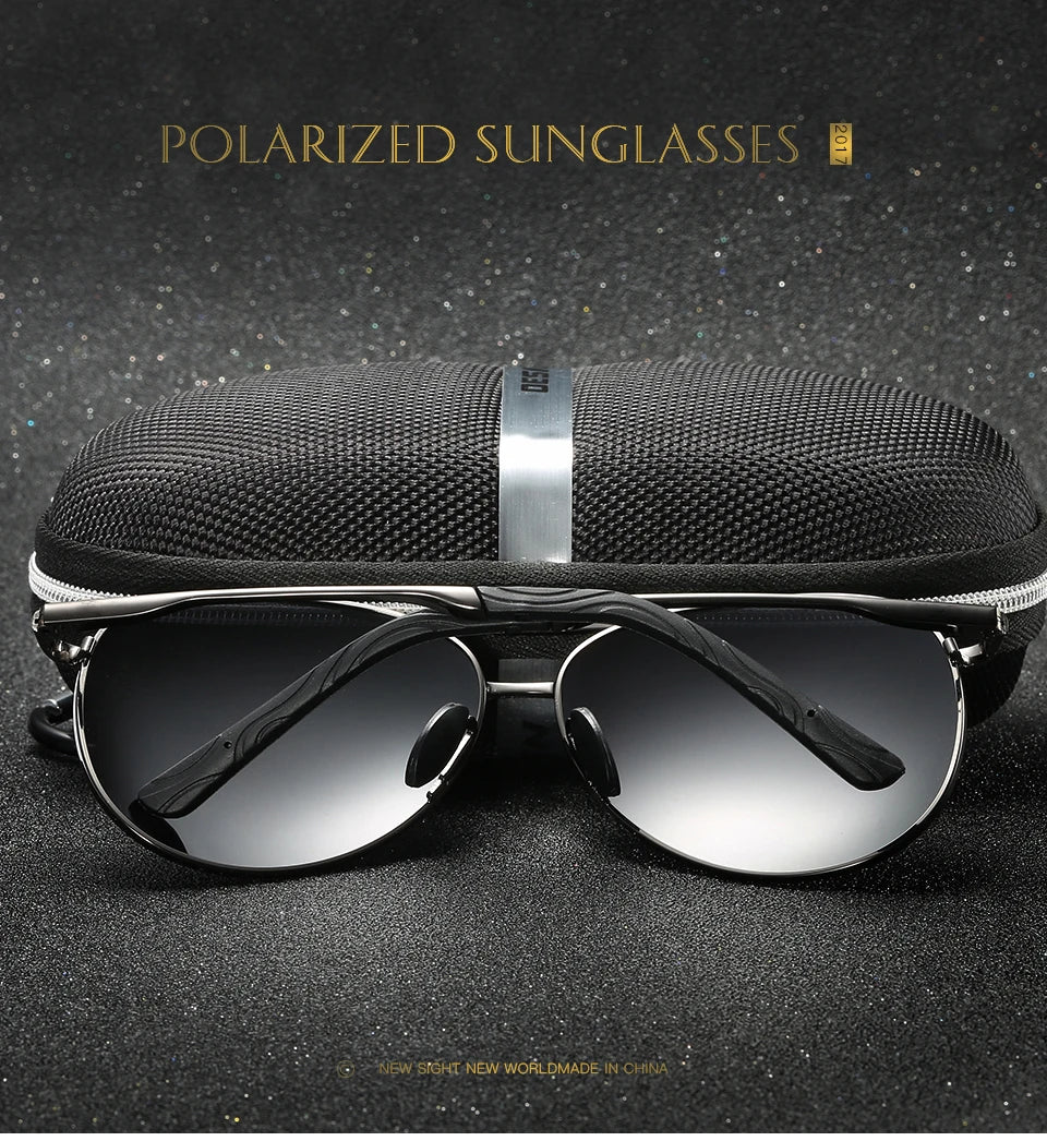 Polarized Vintage Aviation Sunglasses Men Women Classic Pilot Driving Fishing Sun Glasses Alloy Metal Frame Mirror Lens UV400