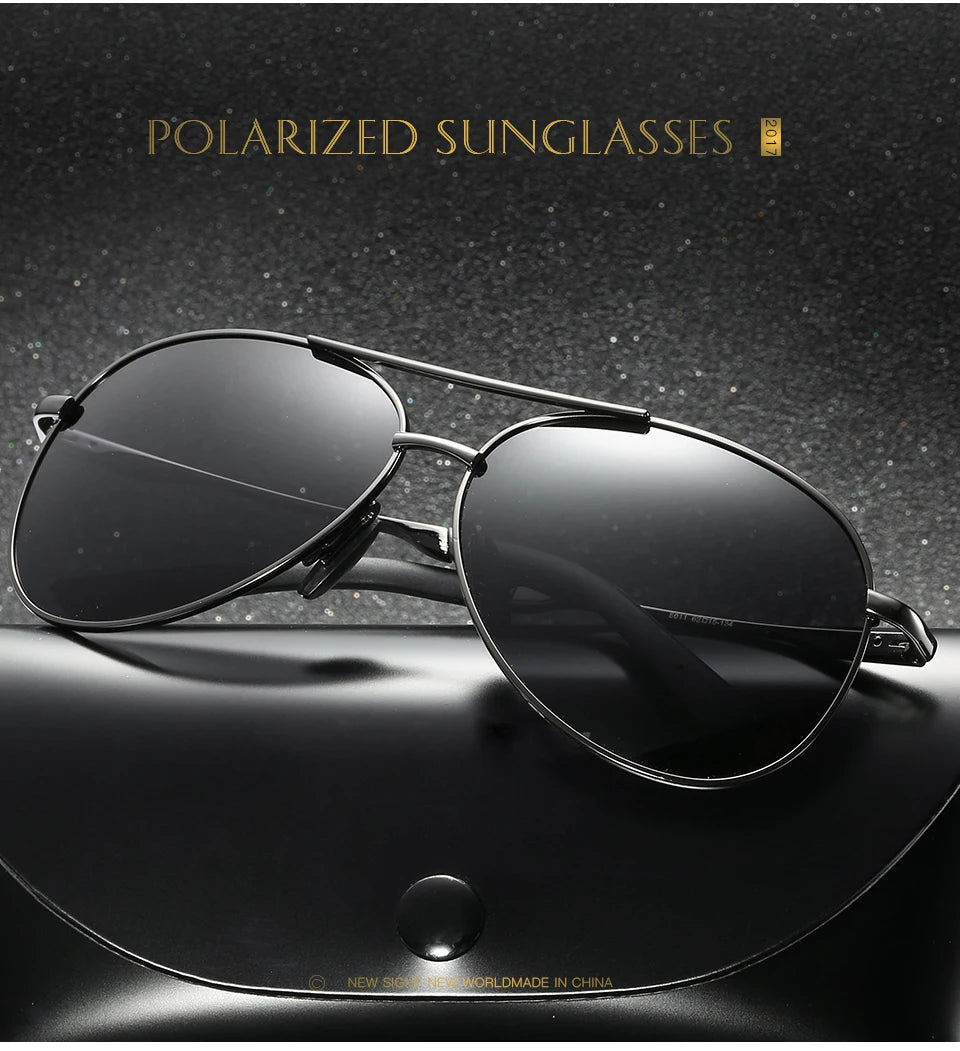 Polarized Vintage Aviation Sunglasses Men Women Classic Pilot Driving Fishing Sun Glasses Alloy Metal Frame Mirror Lens UV400