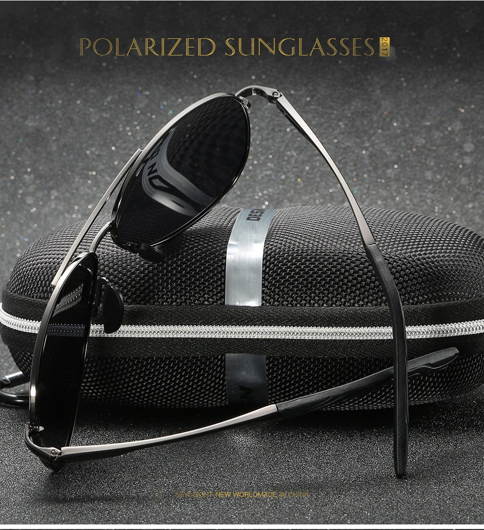 Polarized Vintage Aviation Sunglasses Men Women Classic Pilot Driving Fishing Sun Glasses Alloy Metal Frame Mirror Lens UV400