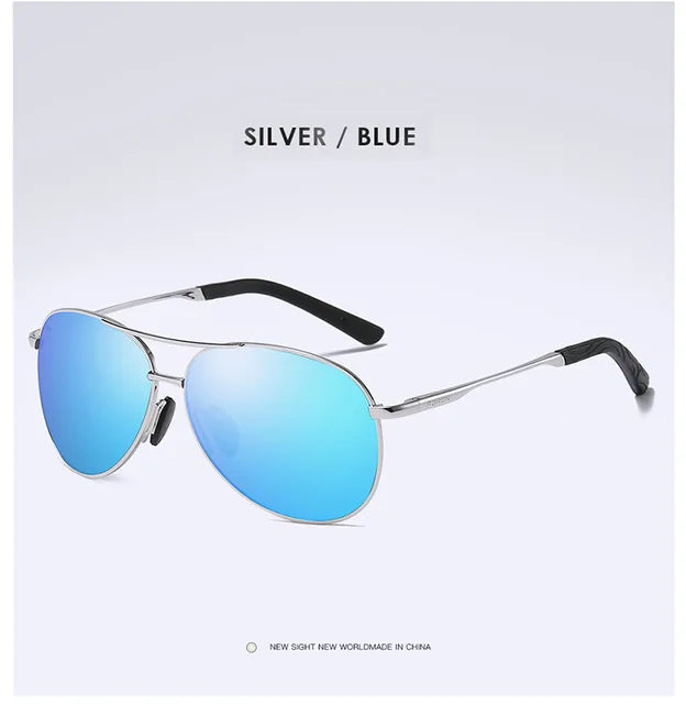 Polarized Vintage Aviation Sunglasses Men Women Classic Pilot Driving Fishing Sun Glasses Alloy Metal Frame Mirror Lens UV400