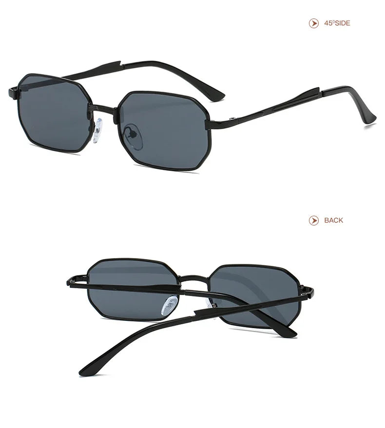 Narrow Men's Sunglasses Fashion Rectangle Women metal Luxury Brand Sun glasses 2021 Classic Oculos Masculino Glasses UV400