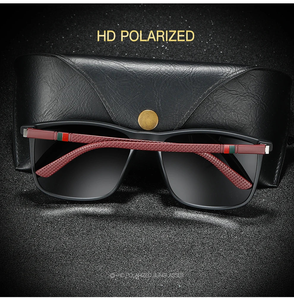 Fashion Vintage Square Driving Fishing Polarized Sunglasses Men Women Luxury Brand Designer Sun Glasses Man TR90 Shades UV400