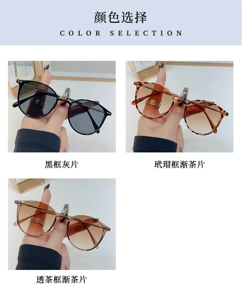 2024 New Elliptic Sunglasses Woman Brand Designer Retro Sun Glasses Female Eyewear Fashion Driving Shades UV400 Oculos De Sol